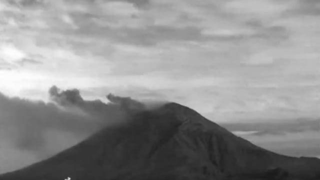 Así concluyó la actividad del volcán Popocatépetl hoy 31 de enero