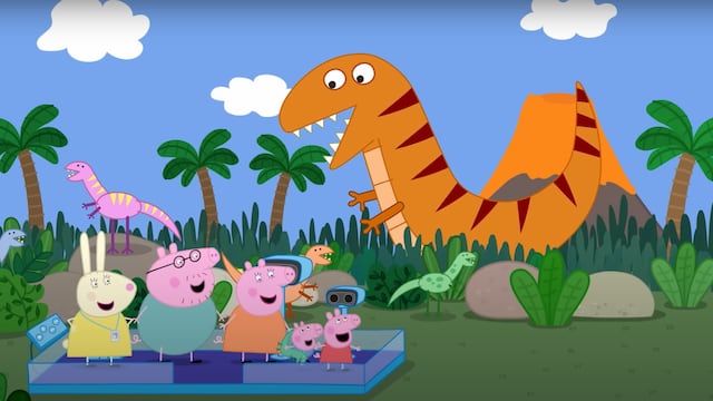 El capítulo completo de Peppa Pig  donde George conoce a un dinosaurio