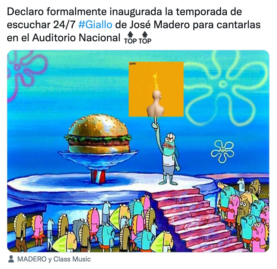 Meme por disco de José Madero