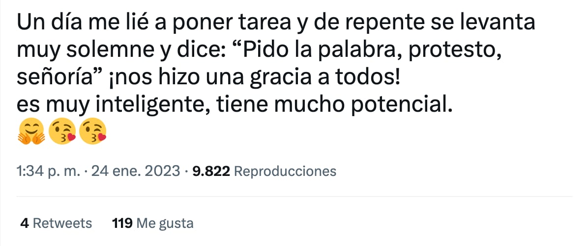 Maestra recuerda anécdota con su alumno de clase