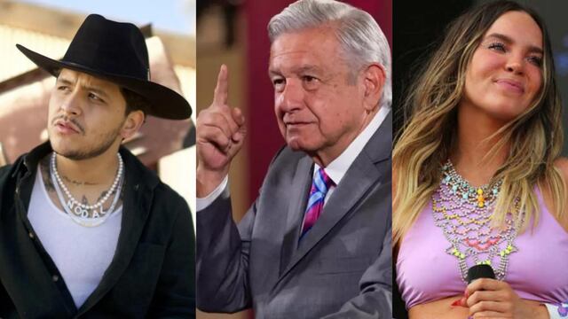 AMLO, Cristian Nodal y Belinda