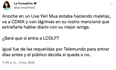 Yeri Mua ingresaría a La Casa de los Famosos 3