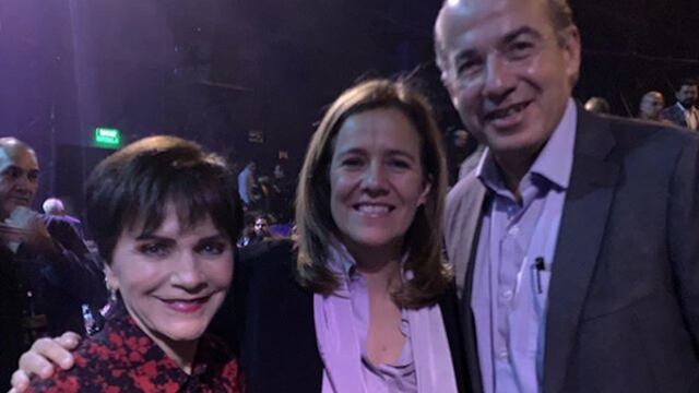 Felipe Calderon y Margarita Zavala saludaron a Pati Chapoy