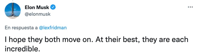 Tuit de Elon Musk