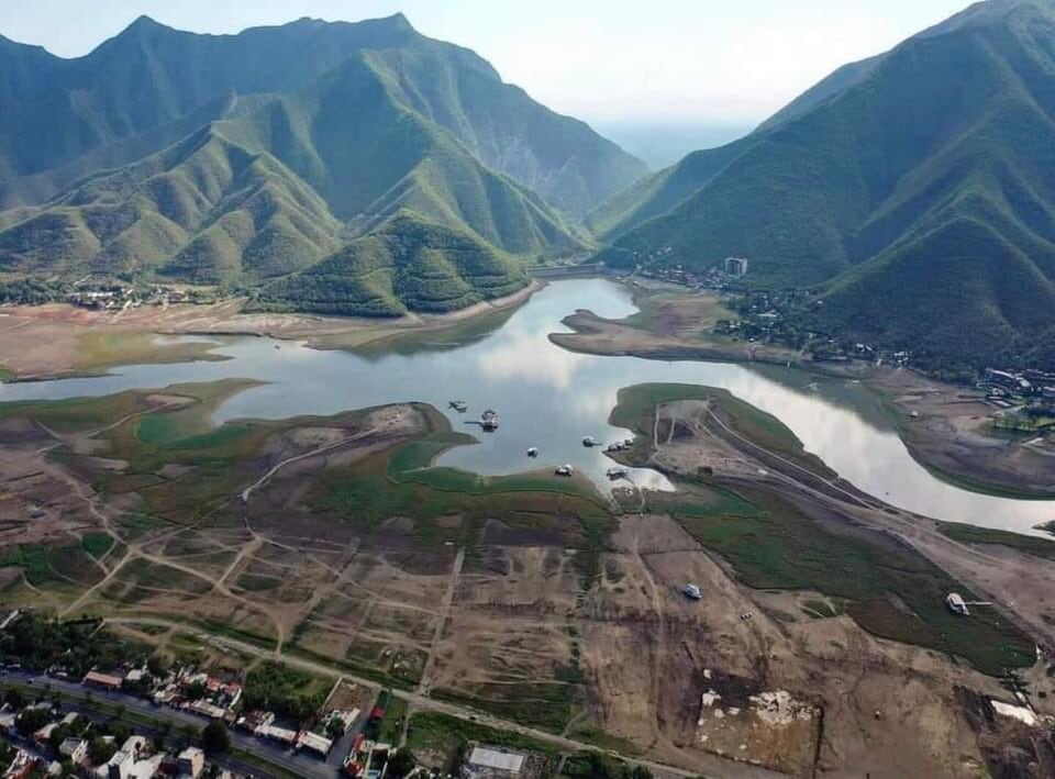 Ave o águila en la presa La Boca en Nuevo León/Twitter