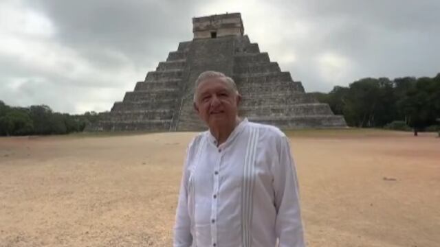 Desde Chichén Itzá, AMLO presume a México como una de las potencias culturales más importantes del mundo