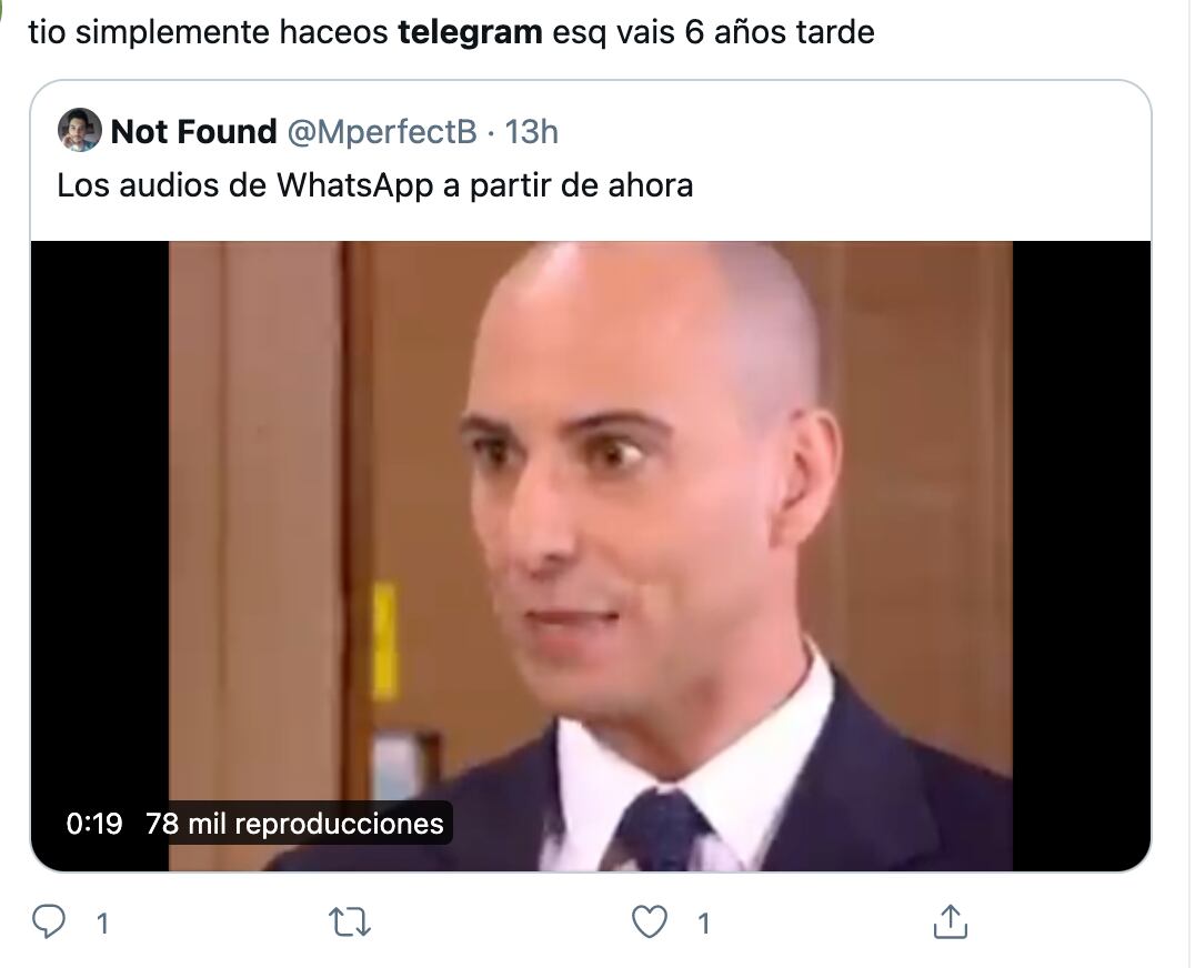 Telegram ya implementaba la aceleración de audios