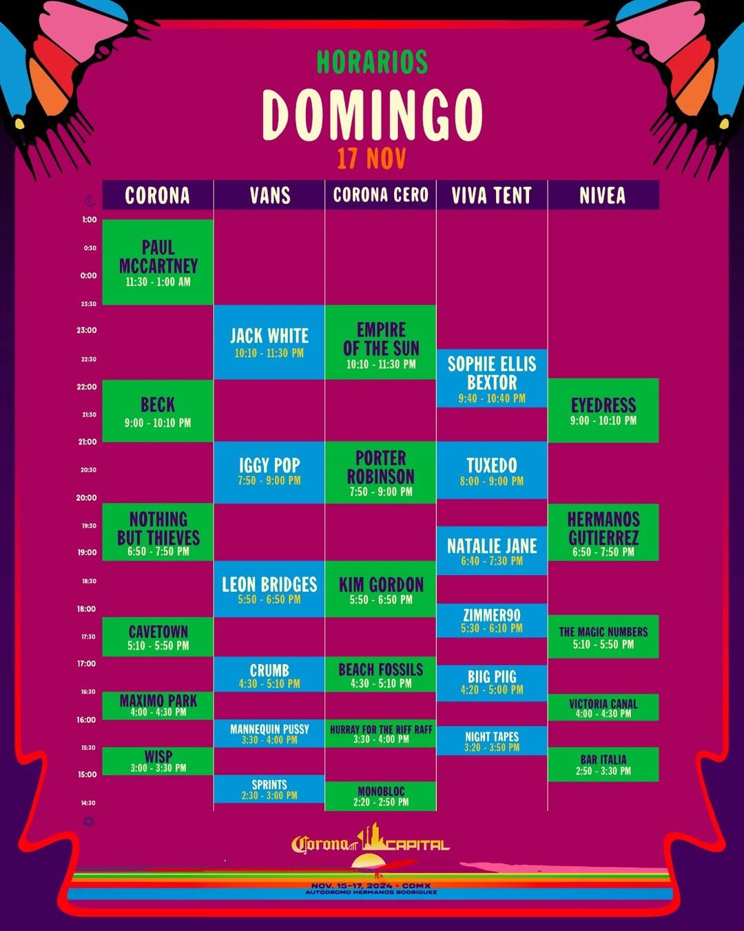 Horario Paul McCartney Corona Capital 2024