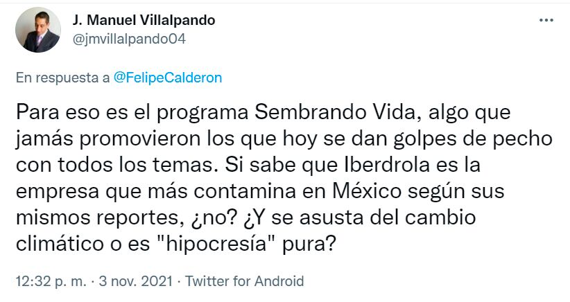 Críticas a Felipe Calderón en Twitter/ @jmvillalpando04