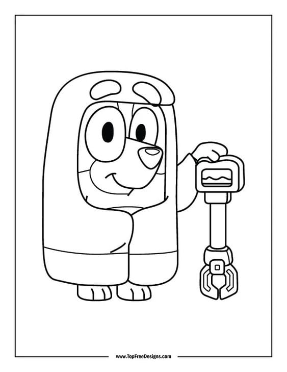 Dibujos de la abuela Bluey para colorear por el Día de los Abuelos en México