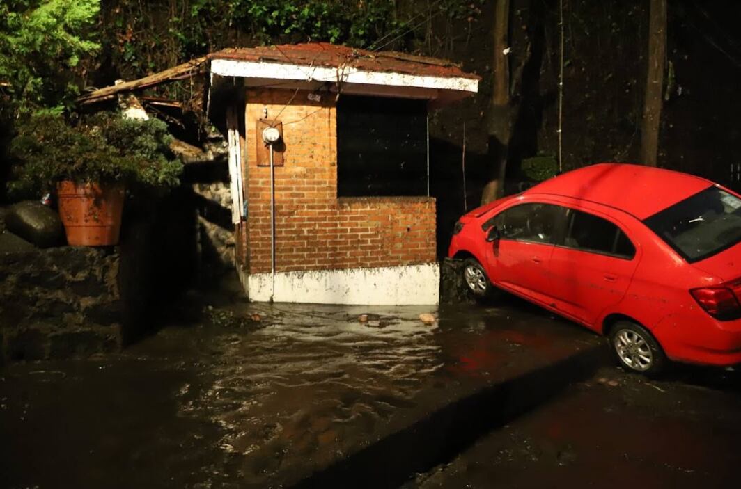 Zonas afectadas por lluvias en Álvaro Obregón