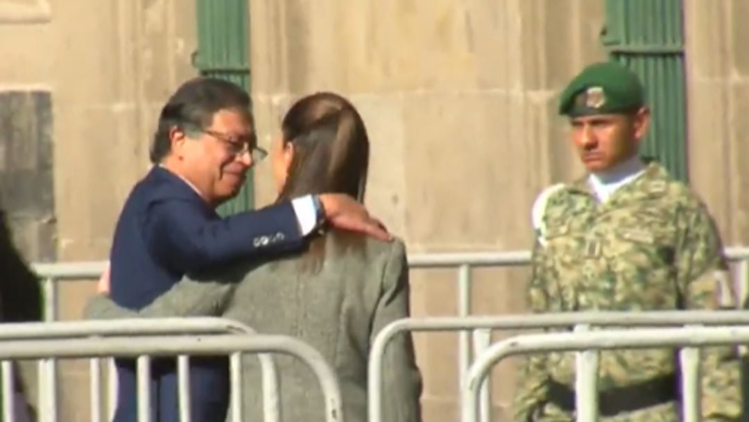 Claudia Sheinbaum recibe a Gustavo Petro, presidente de Colombia, en Palacio Nacional