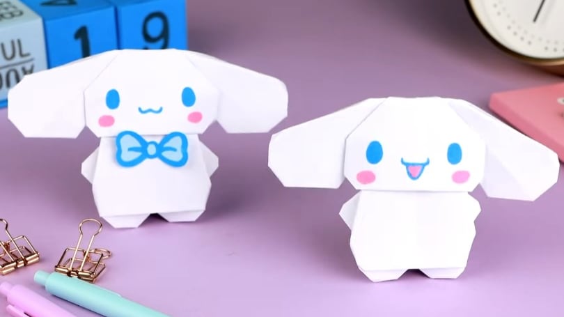 Cinnamoroll de origami: Paso a paso para hacer al personaje de Sanrio en papel