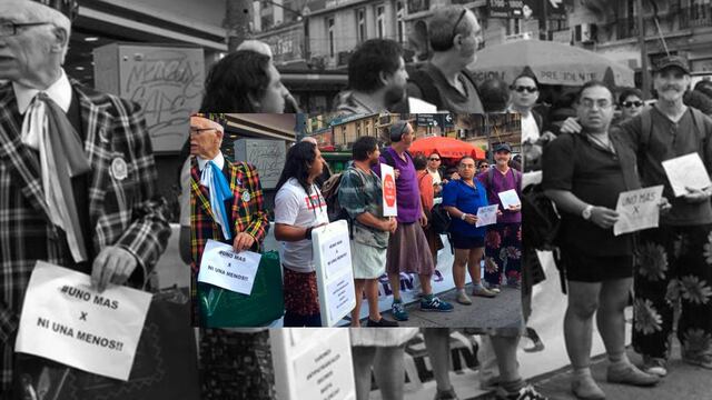 “Marcha de hombres en polleras (faldas)” fue el nombre que eligió un colectivo masculino que marchó hoy en Buenos Aires en contra del feminicidio. 