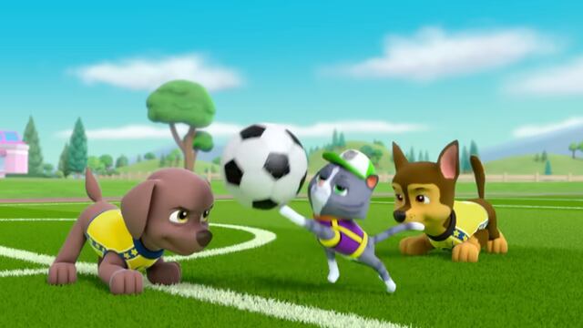 Capítulo de Paw Patrol por inicio de Champions League 2025
