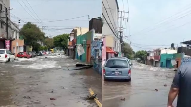 Se registra mega fuga de agua potable en Iztapalapa