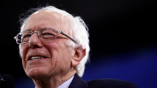 El senador Bernie Sanders en uno de sus actos de campaña.
