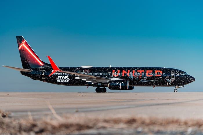 Avión de Star Wars United Airlines