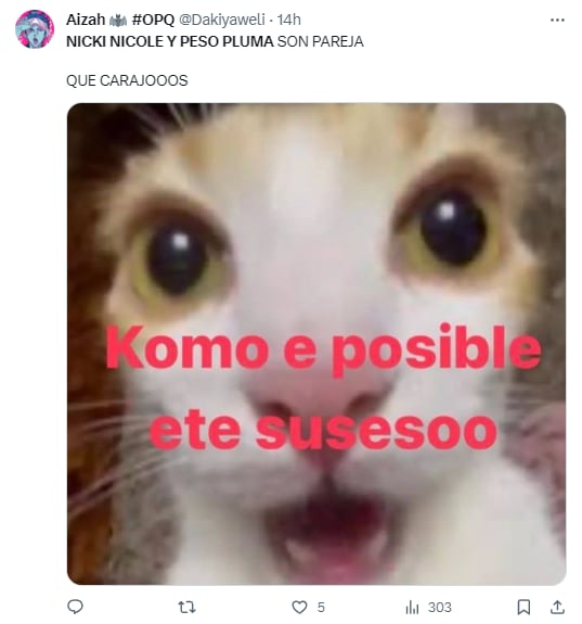 Memes por el beso de Nicki Nicole y Peso Pluma