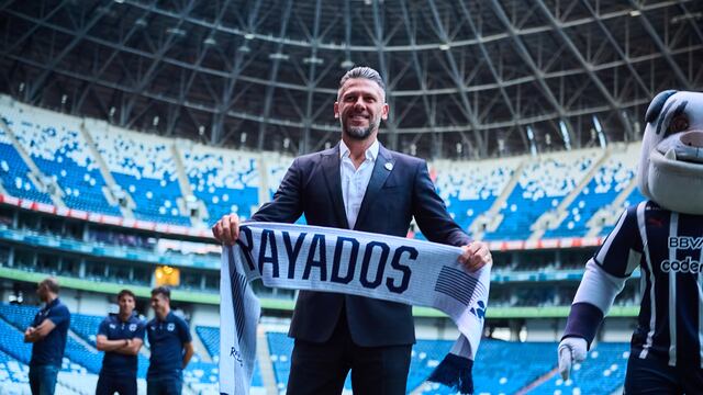 Martín Demichelis en su presentación como DT de Rayados