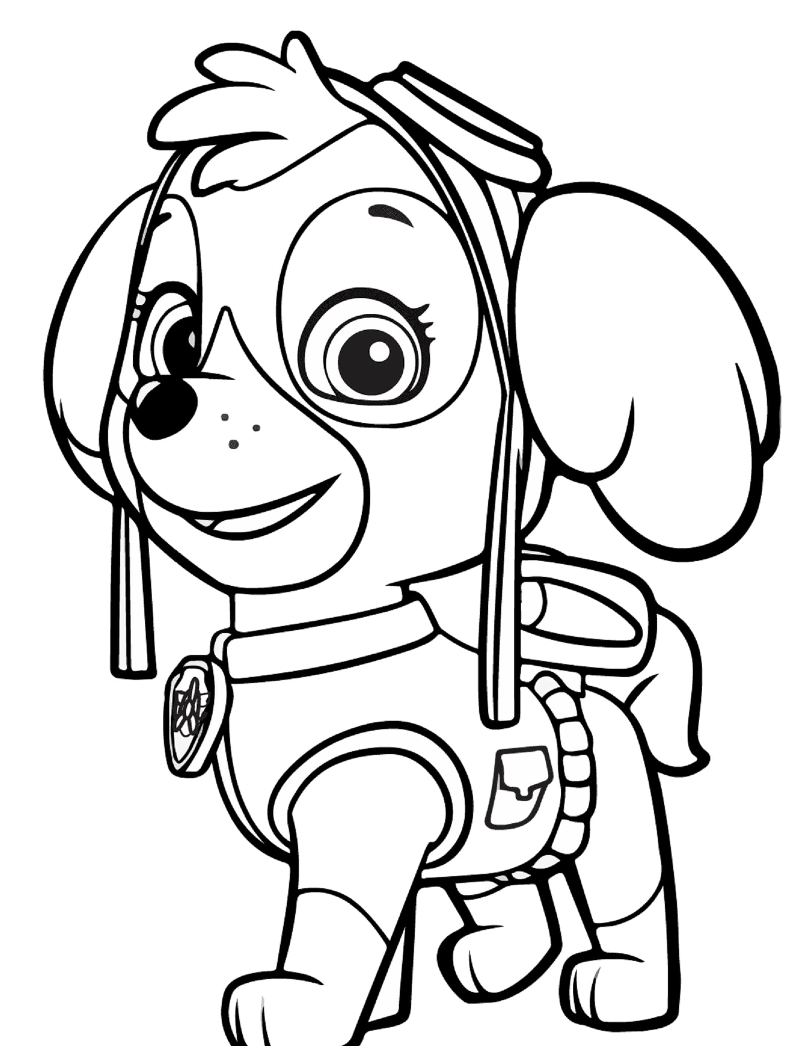 Skye de Paw Patrol para colorear