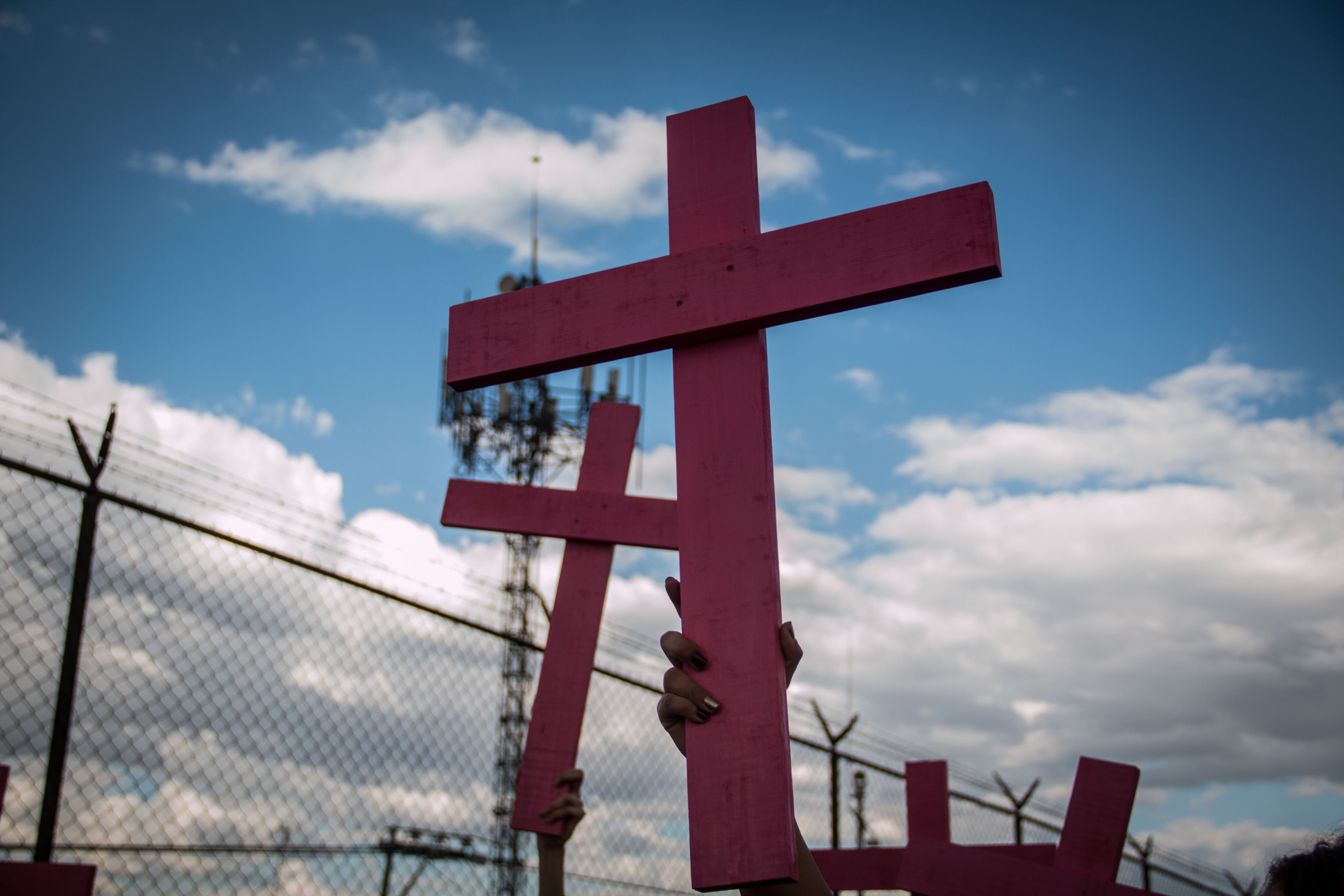 Protesta contra los feminicidios.