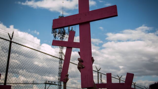 Protesta contra los feminicidios.