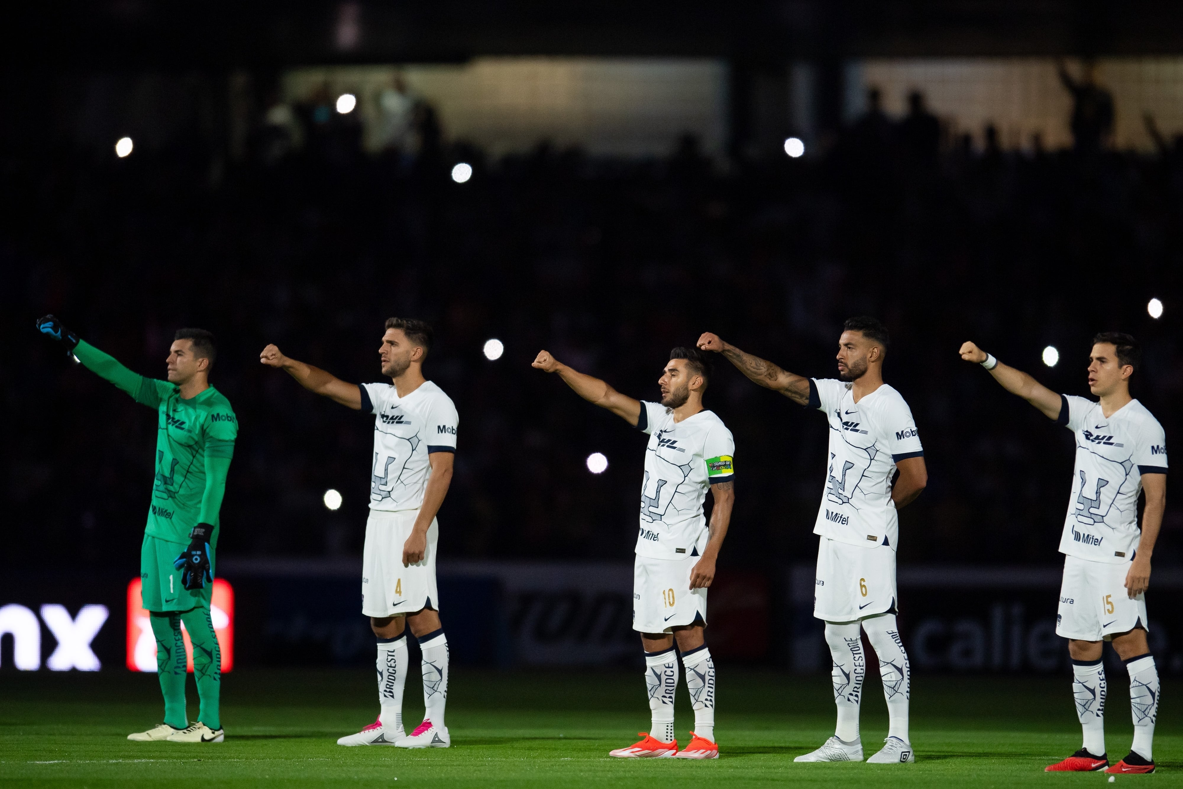 Pumas en un partido de Liga