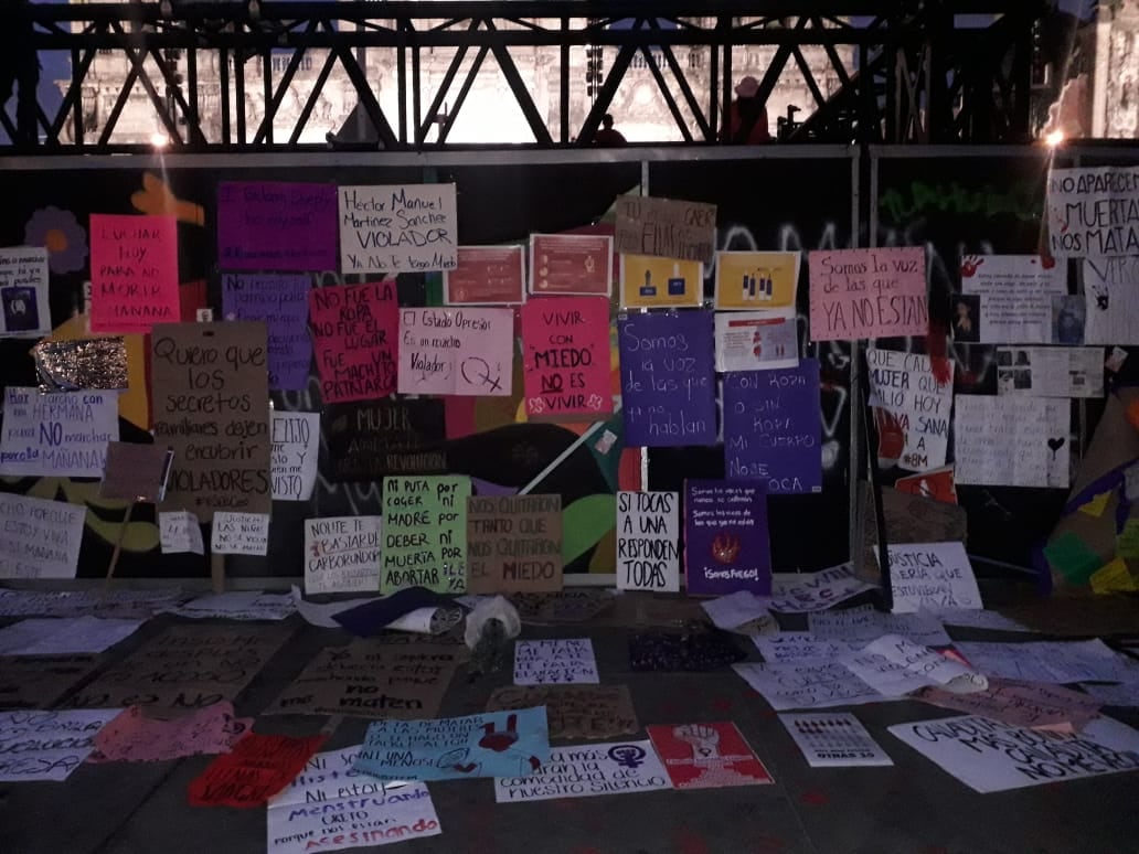 Zócalo al final del 8M.