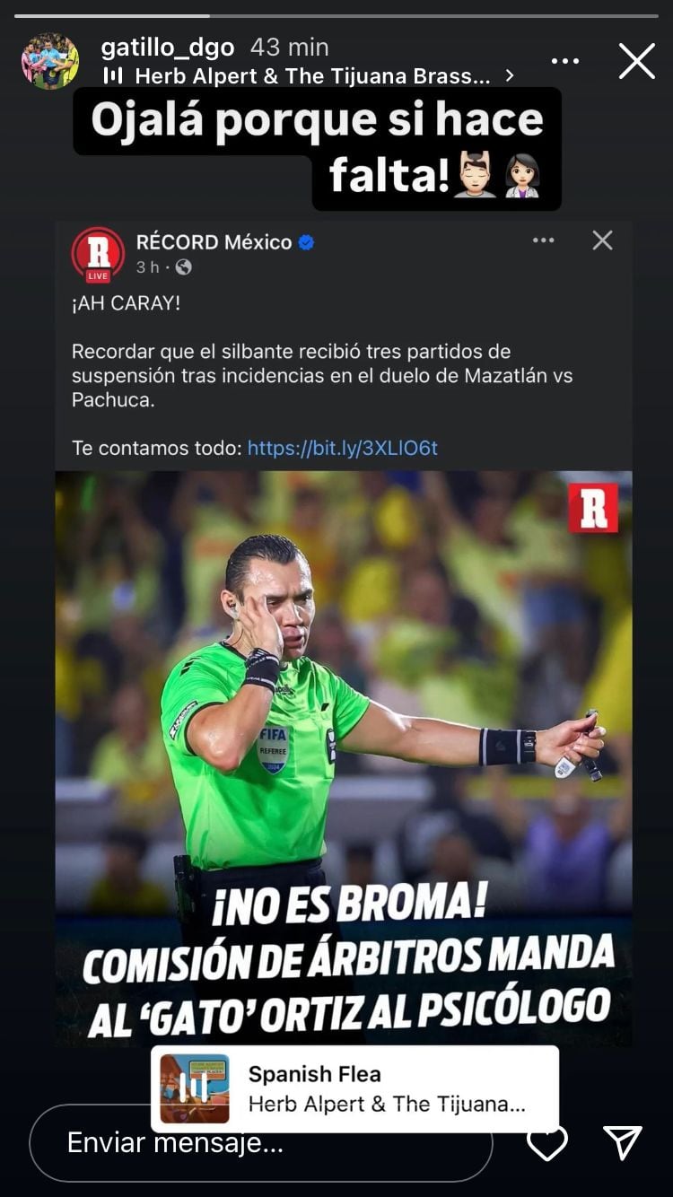 ¿Gato Ortiz se burla de que lo mandaran al psicólogo? Una polémica publicación lo delataría