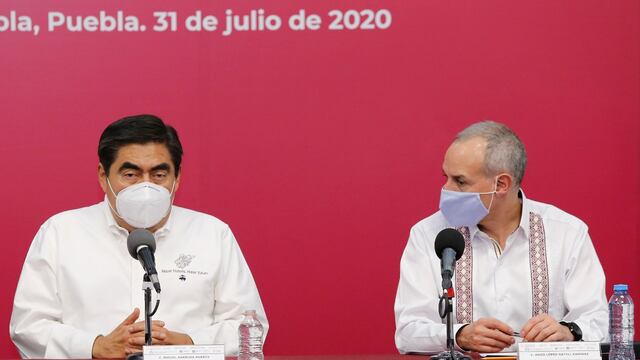 Miguel Barbosa y Hugo López-Gatell.