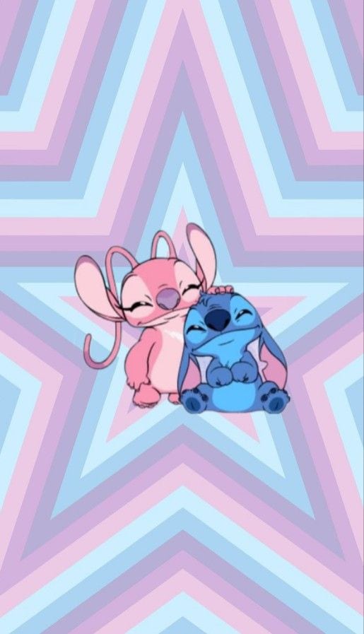 Fondo de pantalla de Stitch y su novia