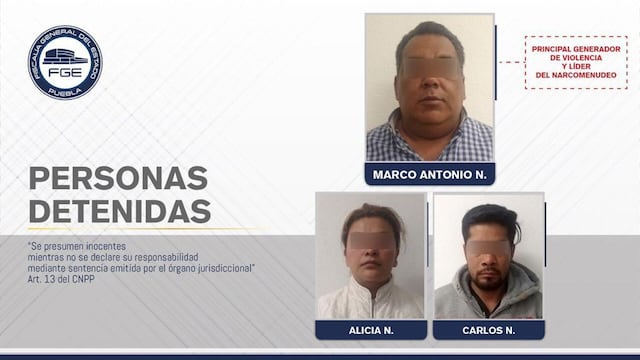 Detenido Marco Antonio N. y dos personas más.