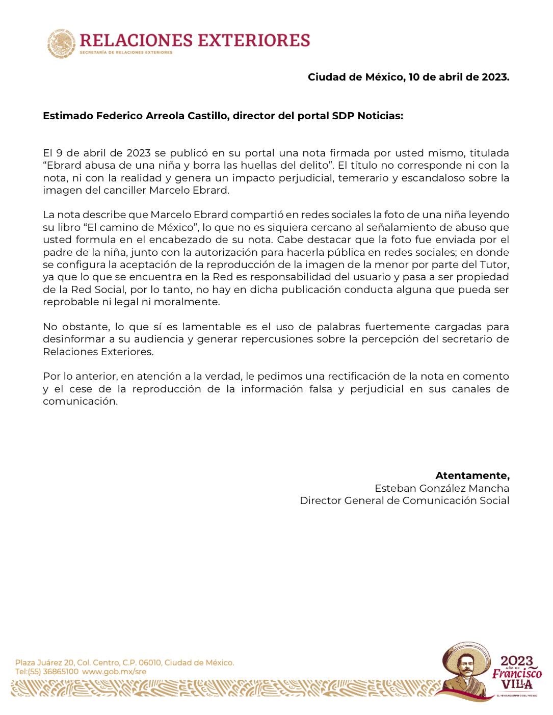 Carta de la cancillería