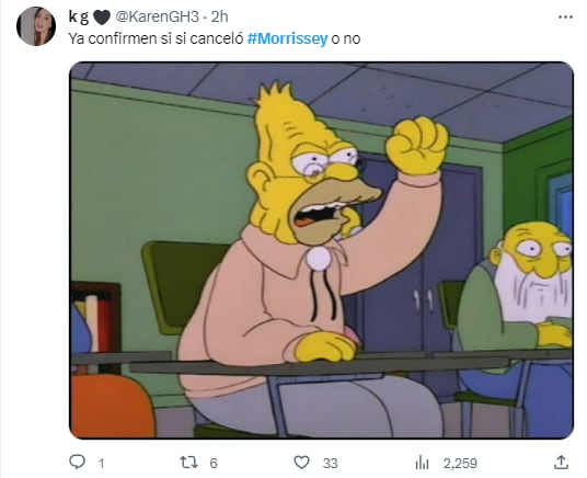 Memes porque Morrissey pospuso concierto en el Palacio de los Deportes