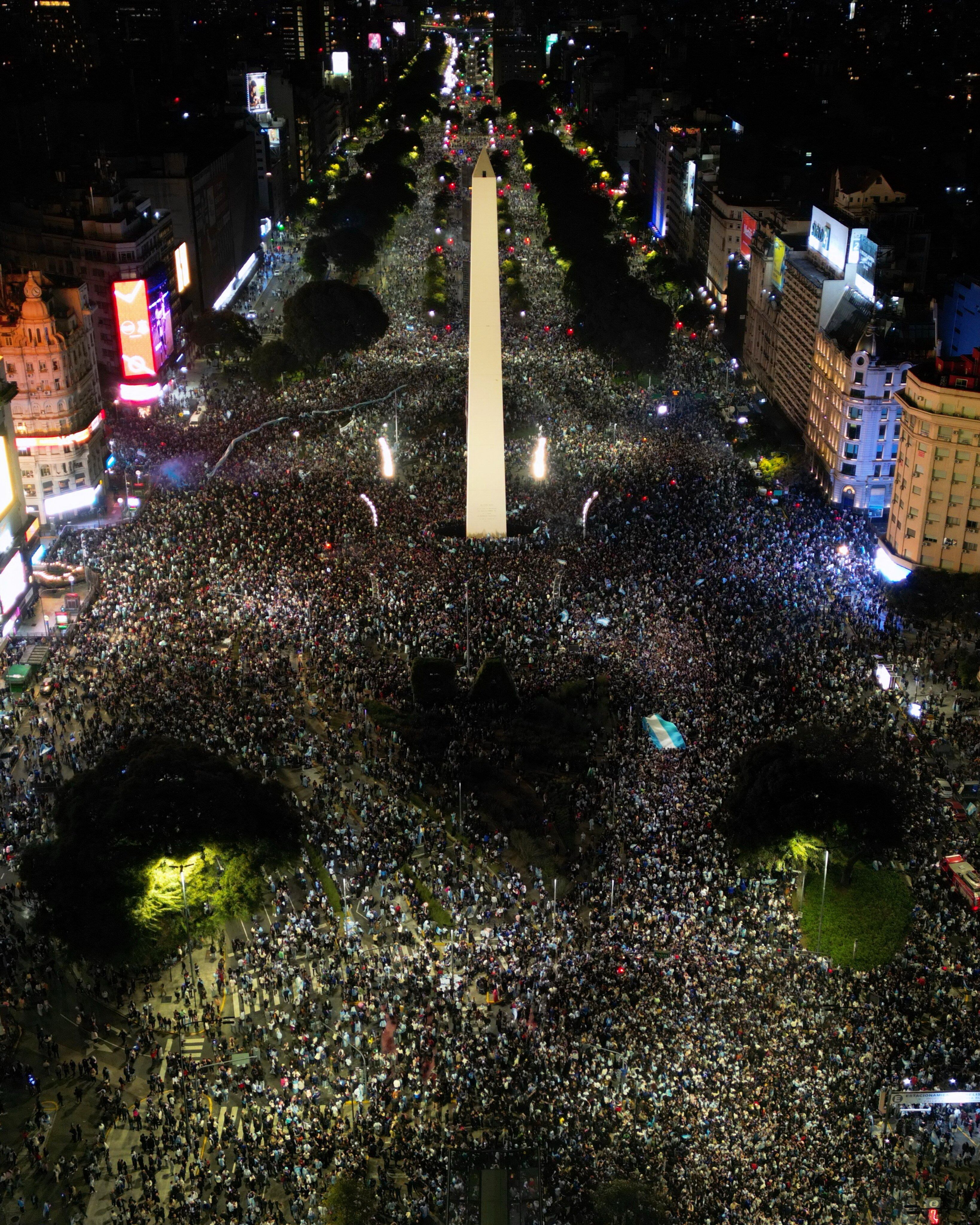 La fiesta en el Obelisco tras el pase de Argentina a la final del Mundial 2026