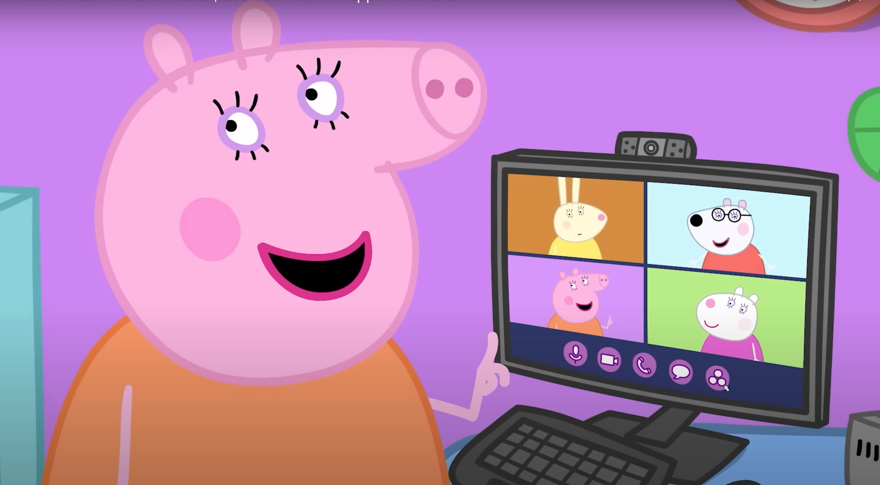 Capítulo completo de la videollamada de Mamá Cerdita de Peppa Pig por el Día Mundial de la Informática