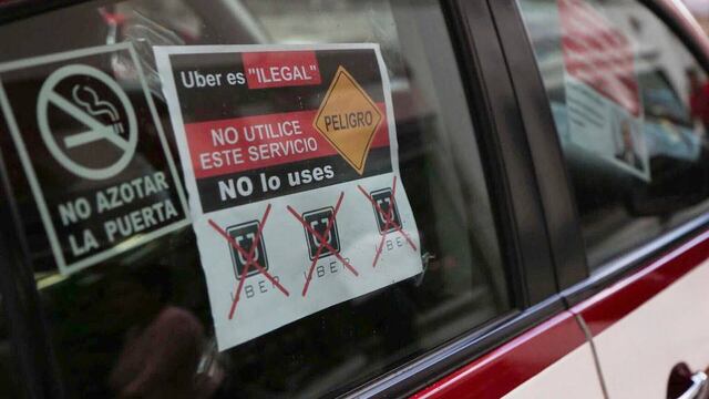Protesta contra Uber