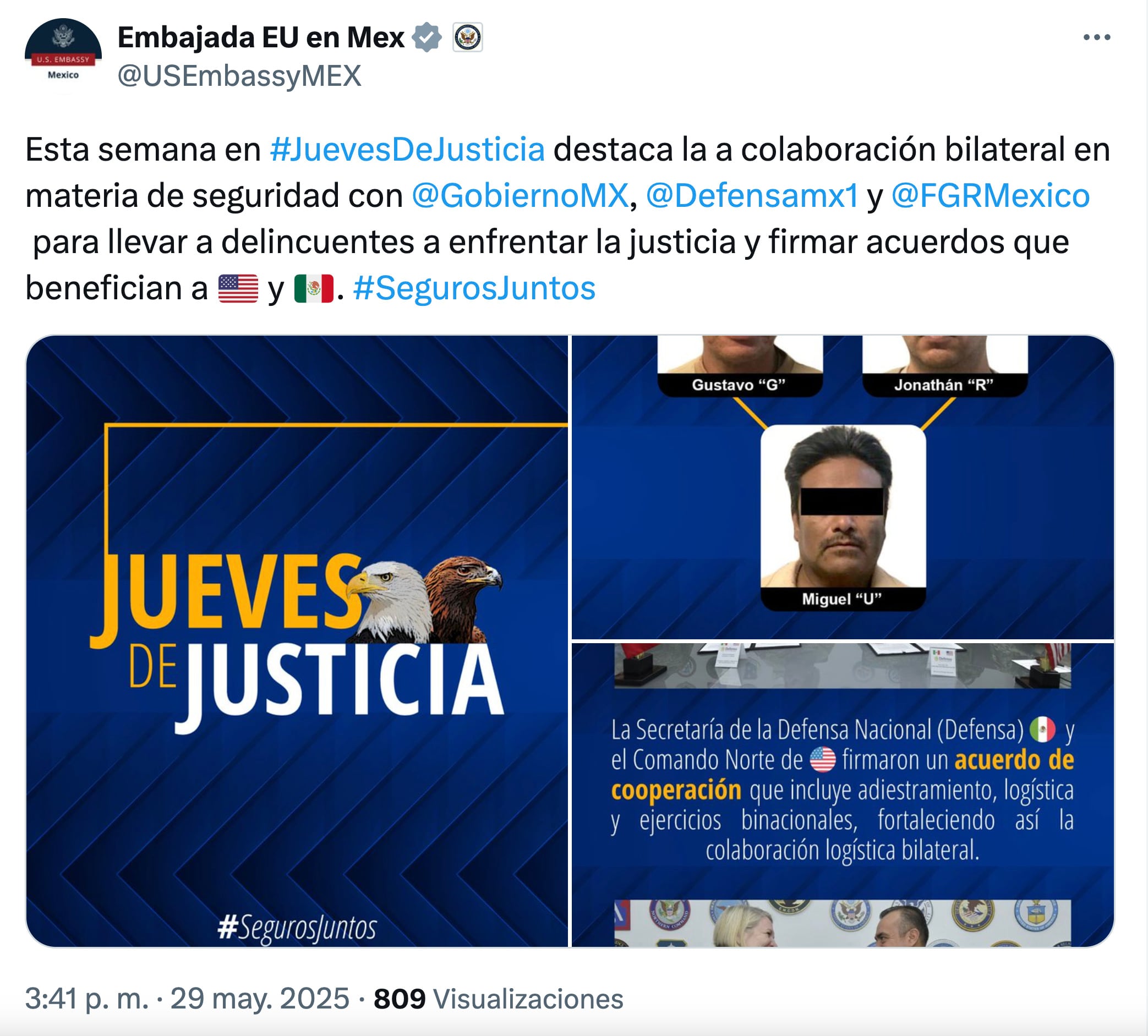 Jueves de Justicia en Estados Unidos
