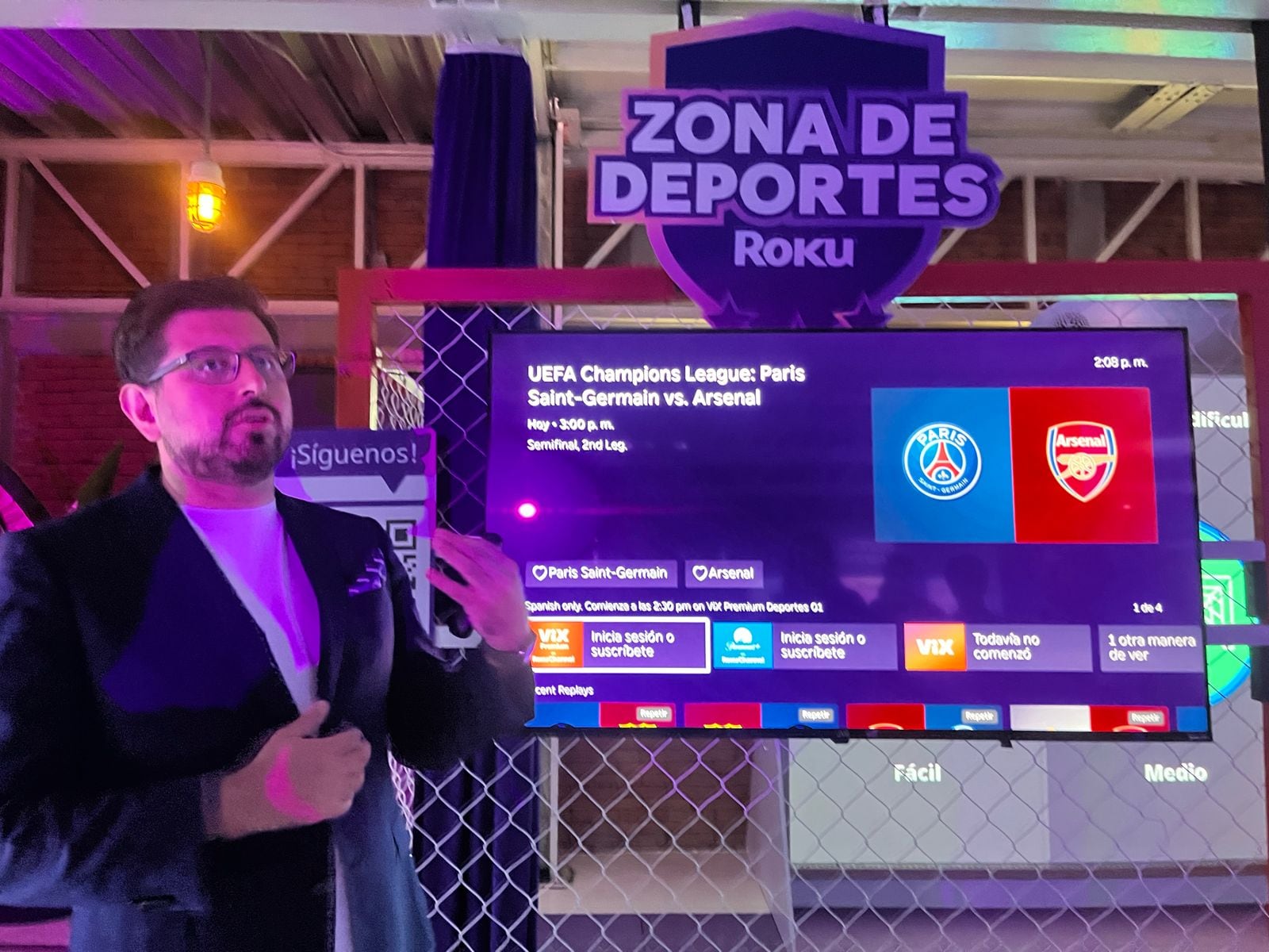 Presentación de Zona de Deportes Roku