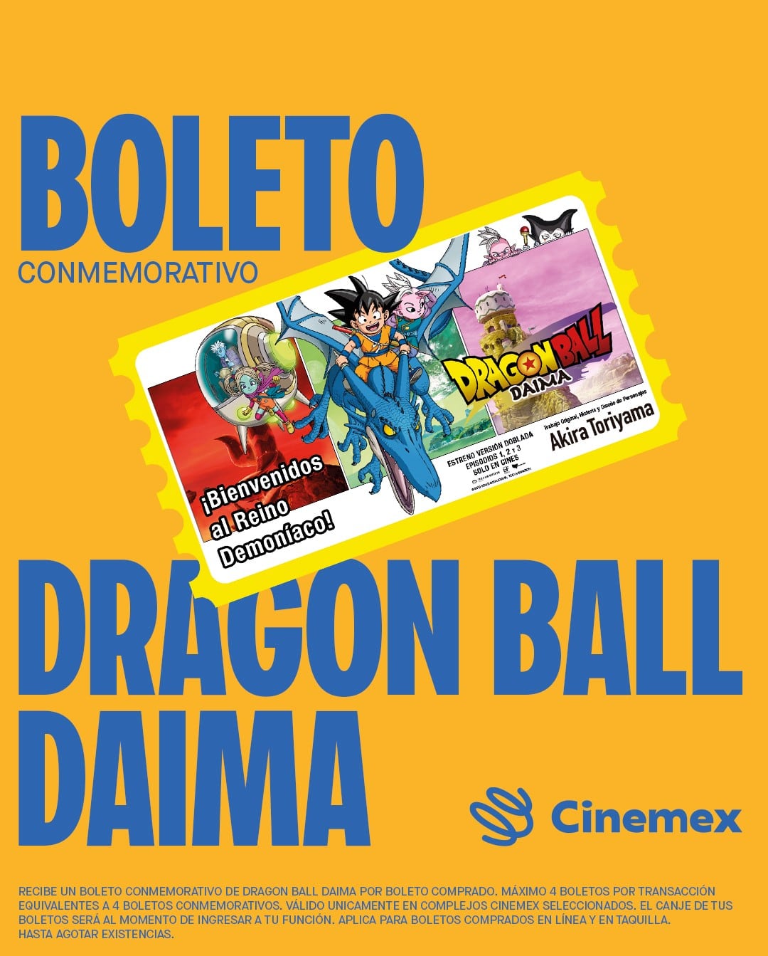 Dragon Ball Daima, boleto coleccionable en Cinemex
