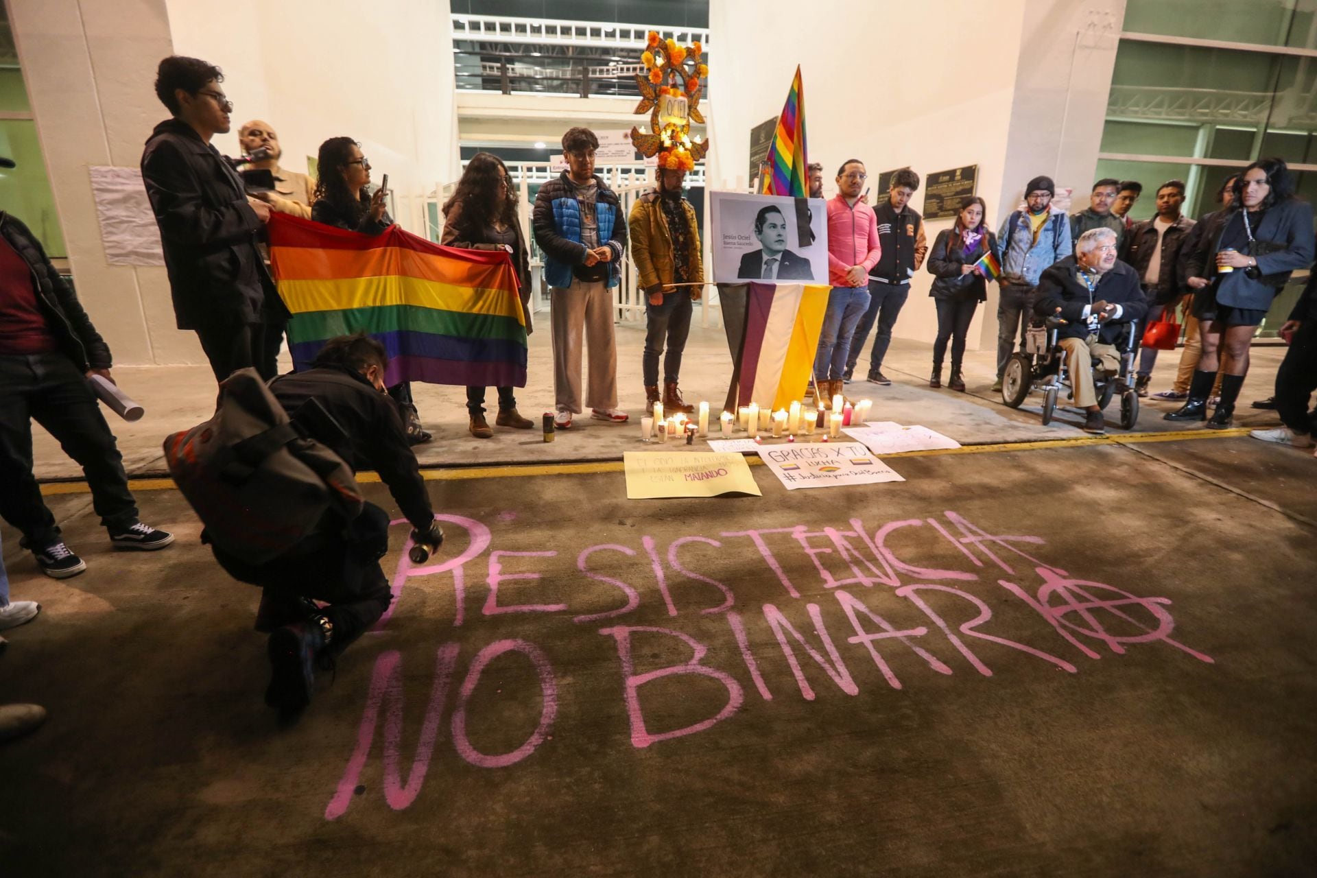 Protesta en Toluca por muerte de Jesús Ociel Baena Saucedo
