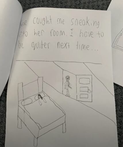 Dibujo perturbador de un niño