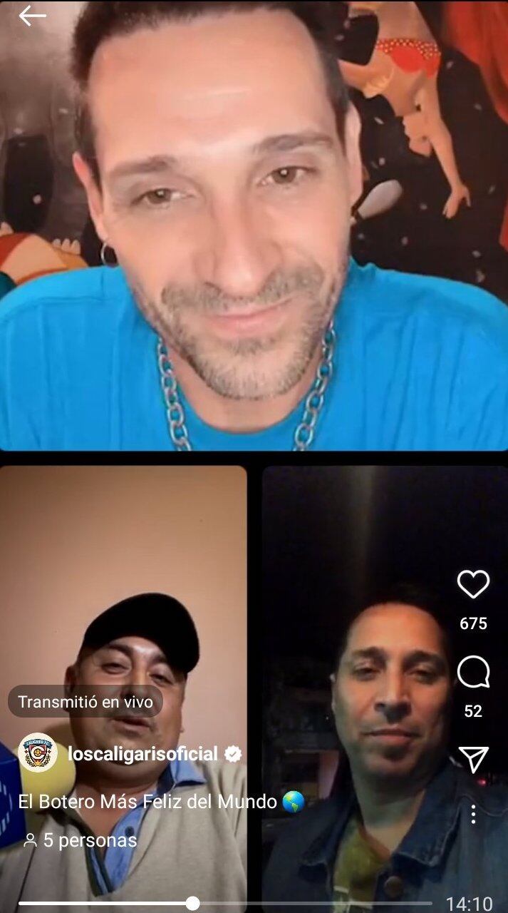 Los Caligaris hicieron un live con el vendedor de cerveza del Pa’l Norte