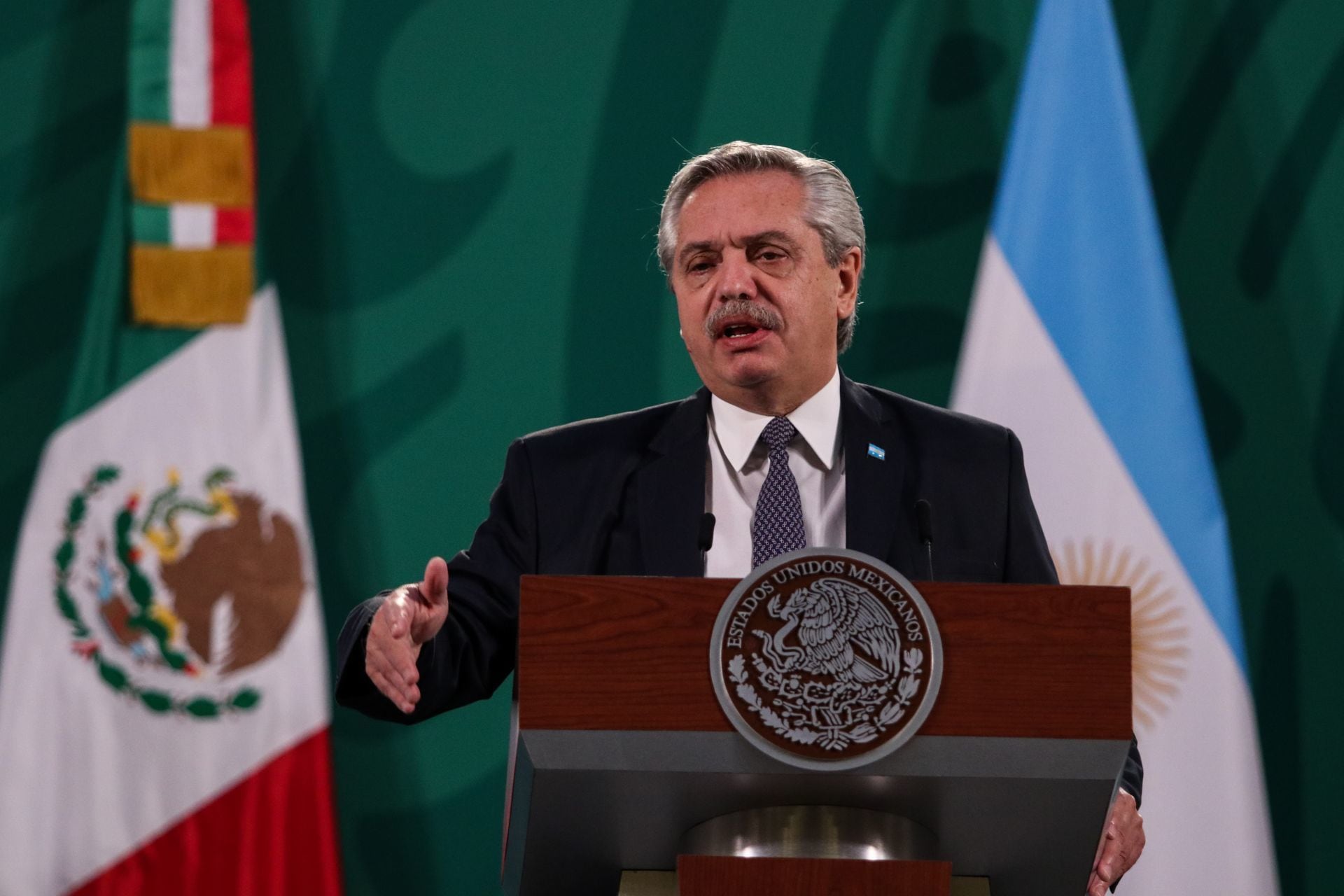 Alberto Fernández en la conferencia mañanera