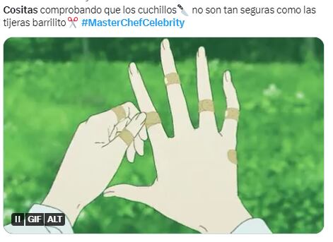 Memes: Cositas es la primera en cortarse en MasterChef Celebrity 2023.