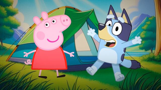 Peppa Pig y Bluey se van de camping