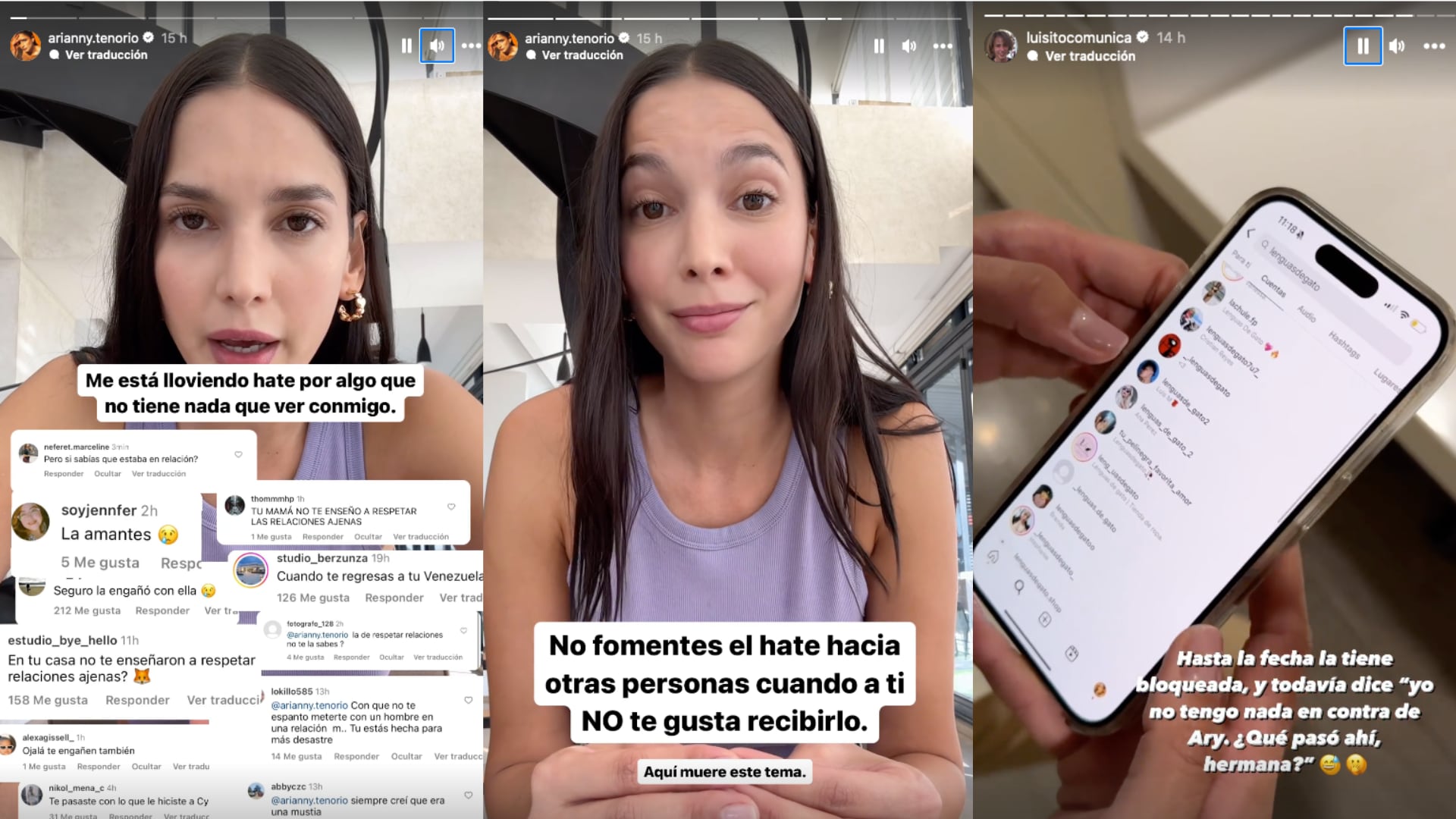 Arianny Tenorio y Luisito Comunica responden a Cynthia Velázquez, Lenguas de Gato.