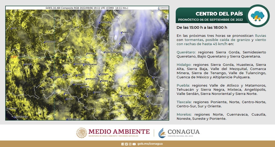 Posible caída de granizo y descargas eléctricas por huracán Kay