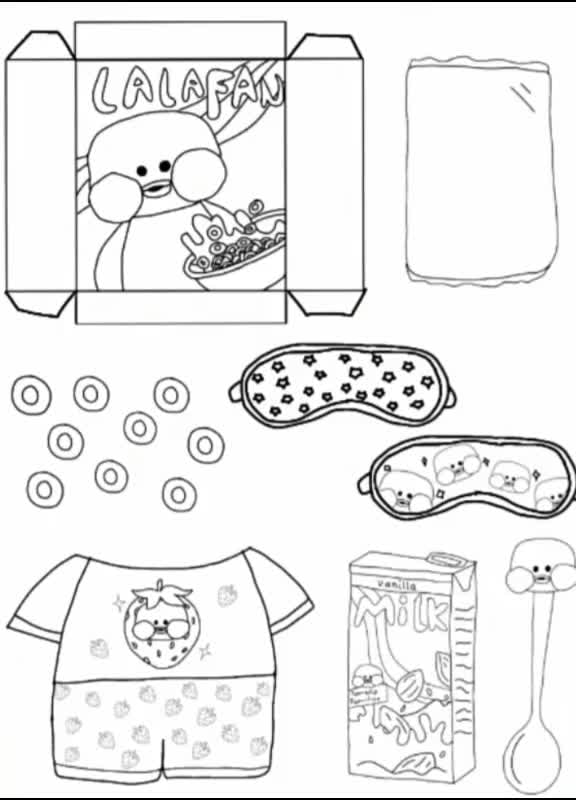 Plantilla del patito de papel